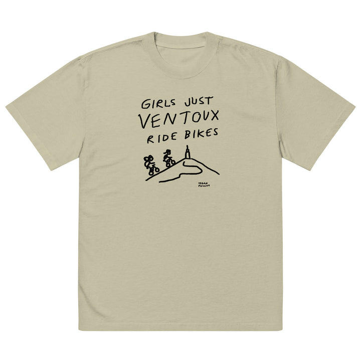 'Girls Just Ventoux Ride Bikes' Femmes Season Oversized tee - The Fun Shop by Tegan