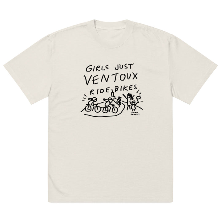'Girls Just Ventoux Ride Bikes' Femmes Season Oversized tee - The Fun Shop by Tegan