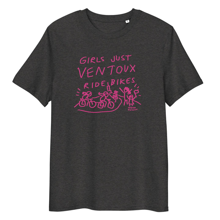 'Girls Just Ventoux Ride Bikes' Femmes Season Unisex Organic Cotton tee - The Fun Shop by Tegan