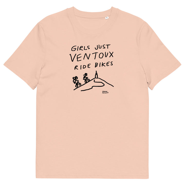 'Girls Just Ventoux Ride Bikes' Femmes Season Unisex Organic Cotton tee - The Fun Shop by Tegan