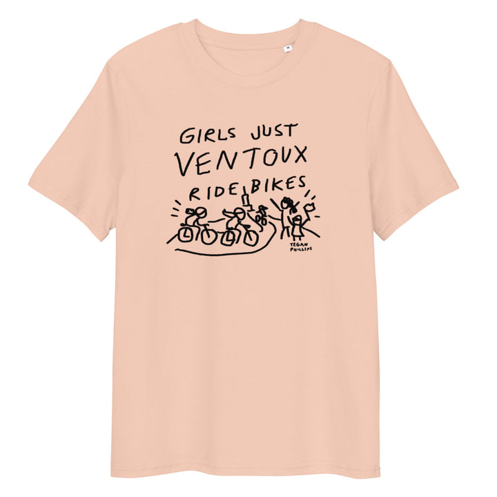 'Girls Just Ventoux Ride Bikes' Femmes Season Unisex Organic Cotton tee - The Fun Shop by Tegan