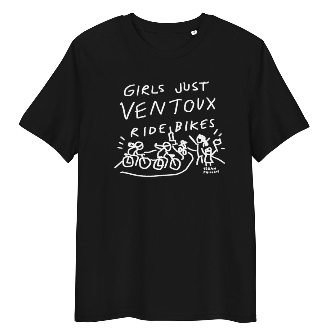 'Girls Just Ventoux Ride Bikes' Femmes Season Unisex Organic Cotton tee - The Fun Shop by Tegan