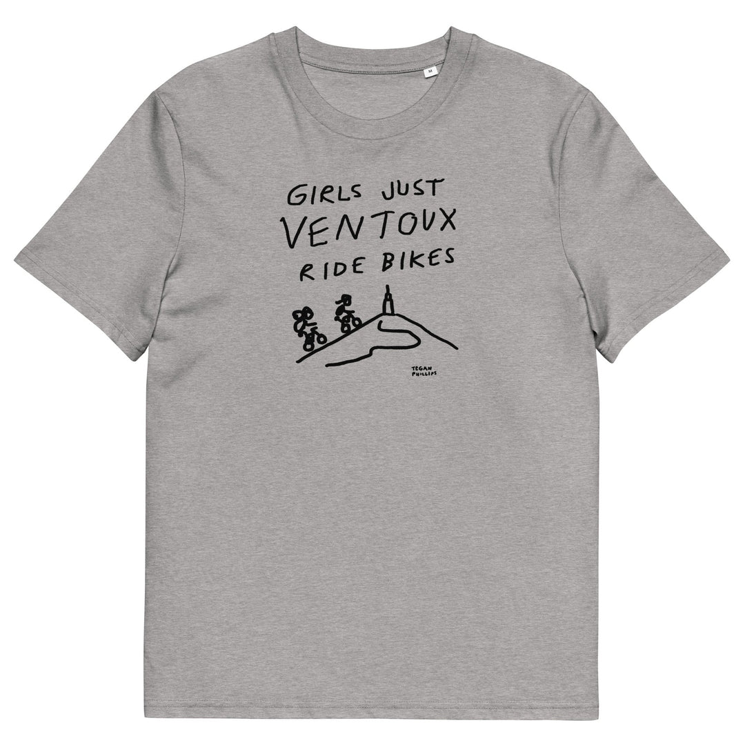 'Girls Just Ventoux Ride Bikes' Femmes Season Unisex Organic Cotton tee - The Fun Shop by Tegan