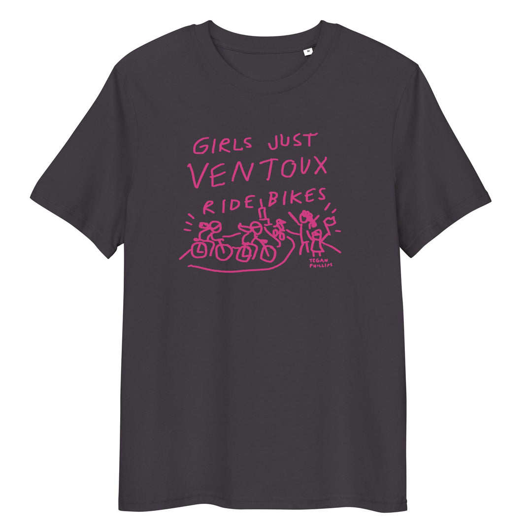 'Girls Just Ventoux Ride Bikes' Femmes Season Unisex Organic Cotton tee - The Fun Shop by Tegan
