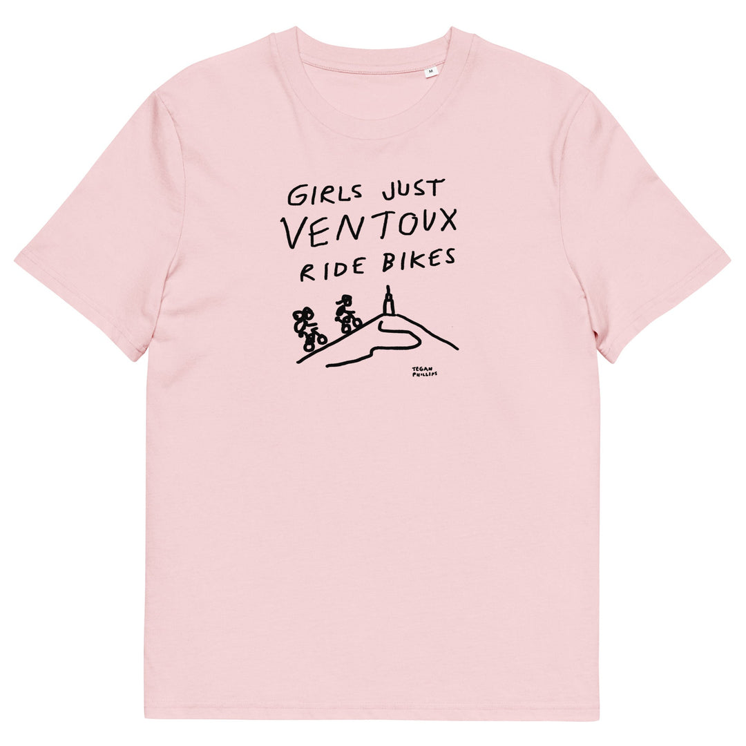 'Girls Just Ventoux Ride Bikes' Femmes Season Unisex Organic Cotton tee - The Fun Shop by Tegan