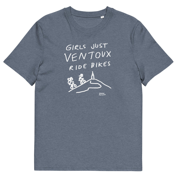 'Girls Just Ventoux Ride Bikes' Femmes Season Unisex Organic Cotton tee - The Fun Shop by Tegan