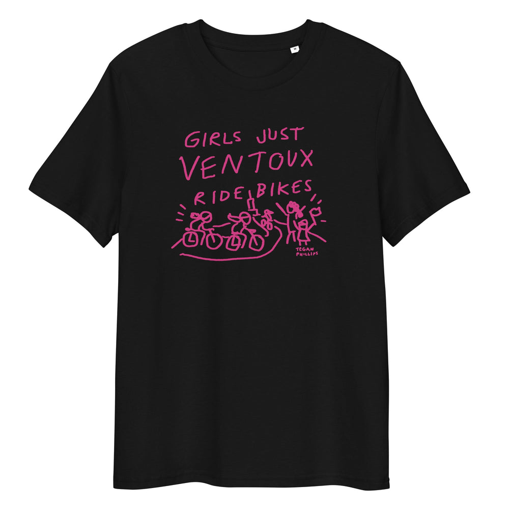 'Girls Just Ventoux Ride Bikes' Femmes Season Unisex Organic Cotton tee - The Fun Shop by Tegan