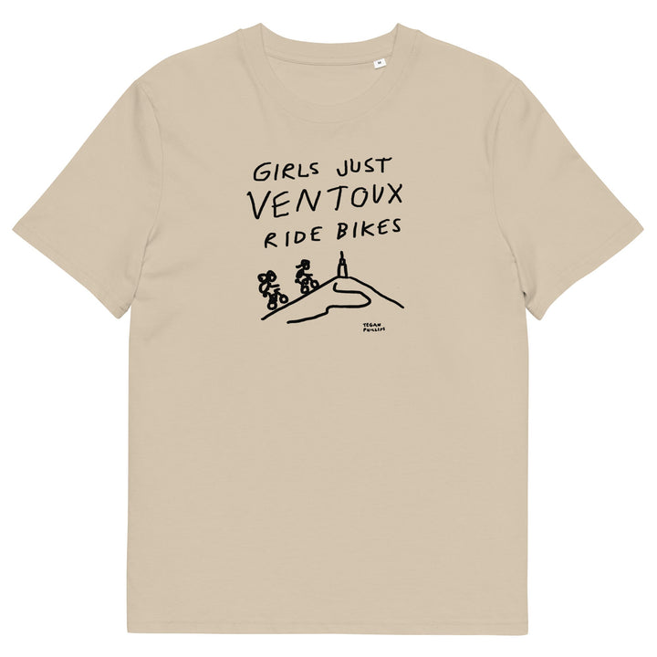 'Girls Just Ventoux Ride Bikes' Femmes Season Unisex Organic Cotton tee - The Fun Shop by Tegan