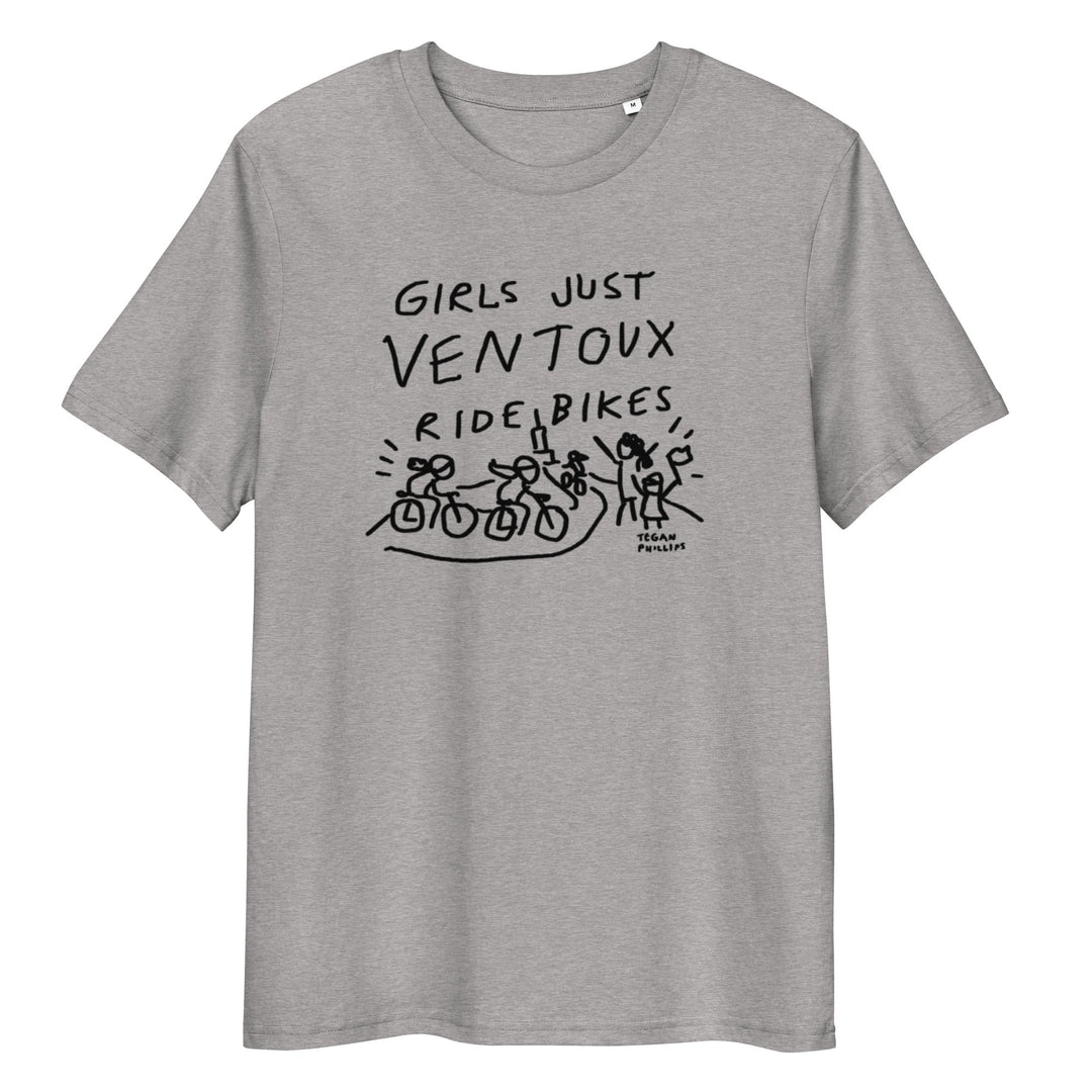 'Girls Just Ventoux Ride Bikes' Femmes Season Unisex Organic Cotton tee - The Fun Shop by Tegan