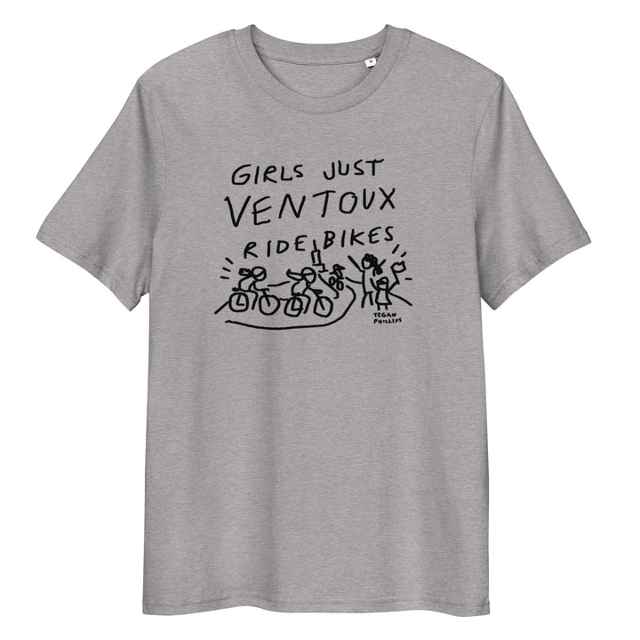 'Girls Just Ventoux Ride Bikes' Femmes Season Unisex Organic Cotton tee - The Fun Shop by Tegan