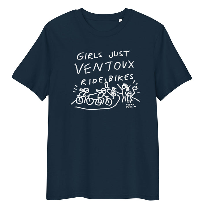 'Girls Just Ventoux Ride Bikes' Femmes Season Unisex Organic Cotton tee - The Fun Shop by Tegan