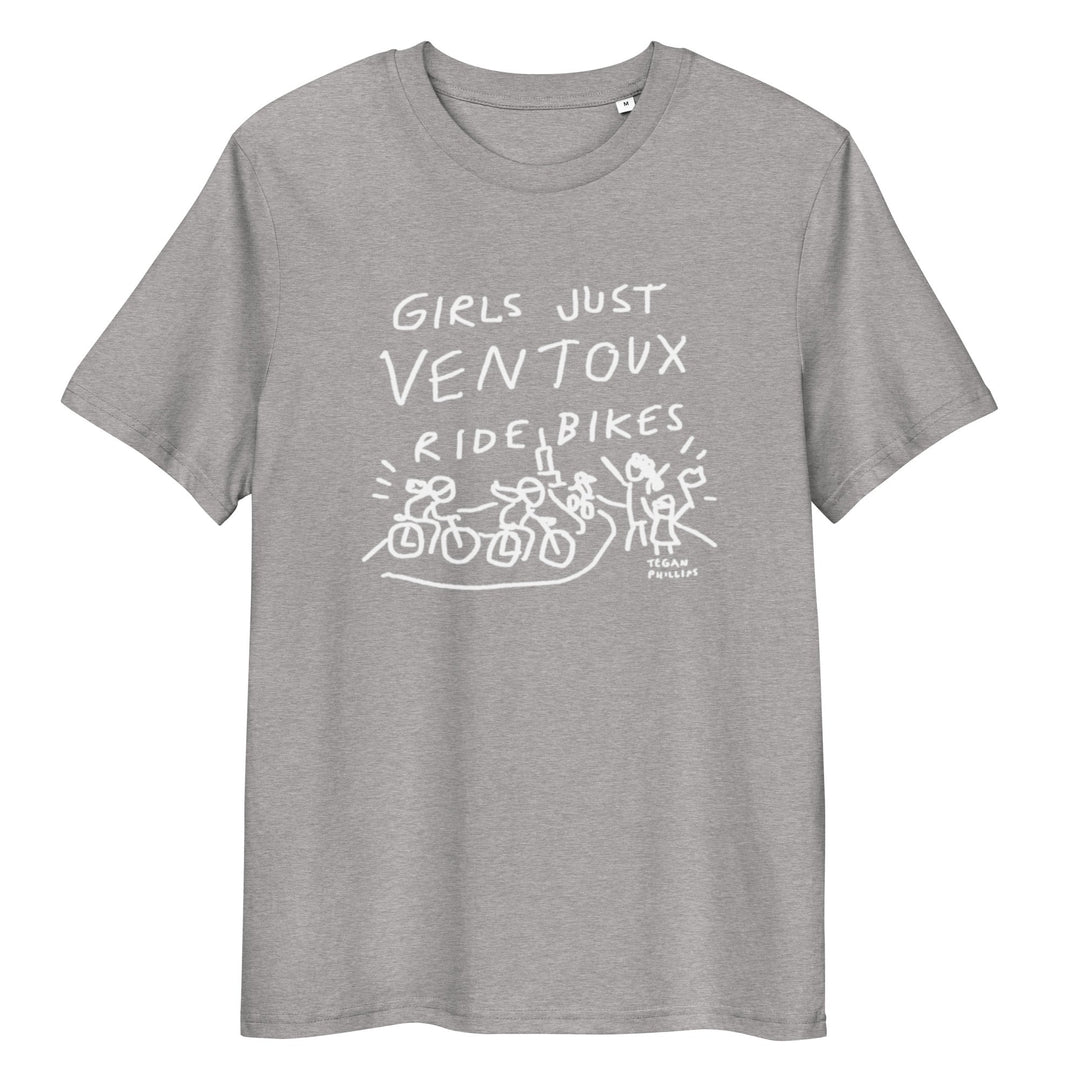 'Girls Just Ventoux Ride Bikes' Femmes Season Unisex Organic Cotton tee - The Fun Shop by Tegan