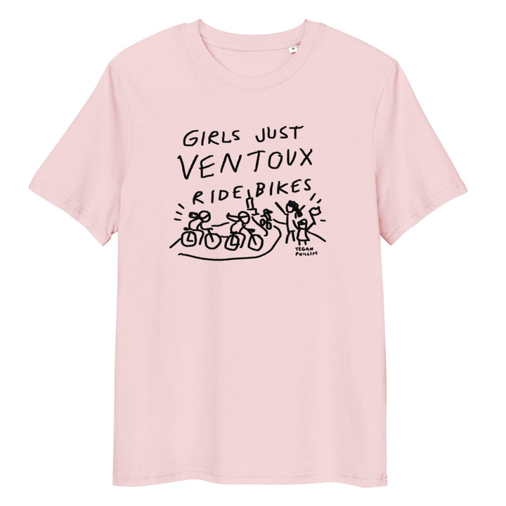 'Girls Just Ventoux Ride Bikes' Femmes Season Unisex Organic Cotton tee - The Fun Shop by Tegan