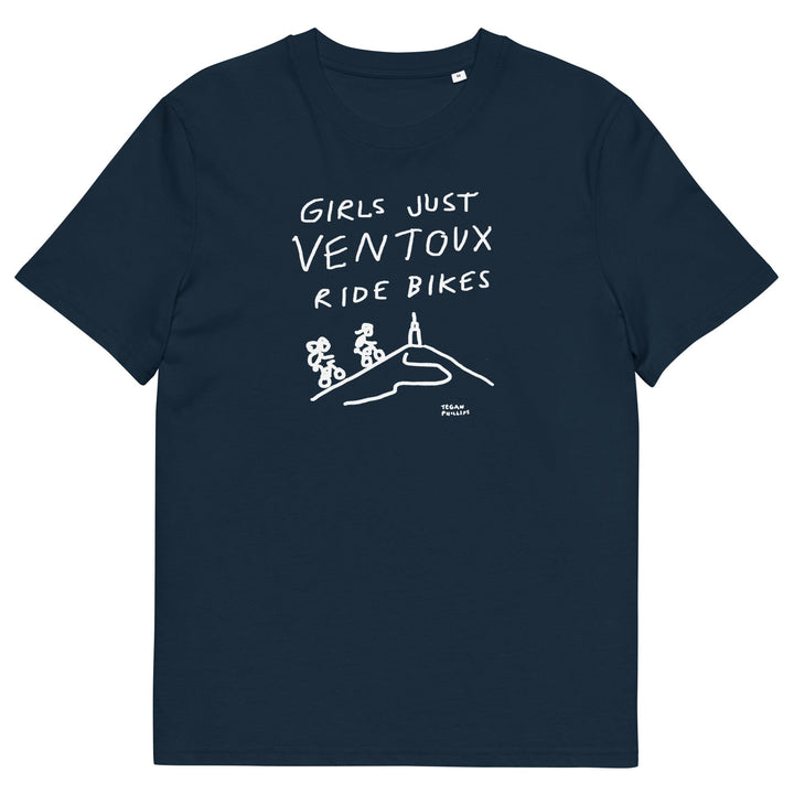 'Girls Just Ventoux Ride Bikes' Femmes Season Unisex Organic Cotton tee - The Fun Shop by Tegan