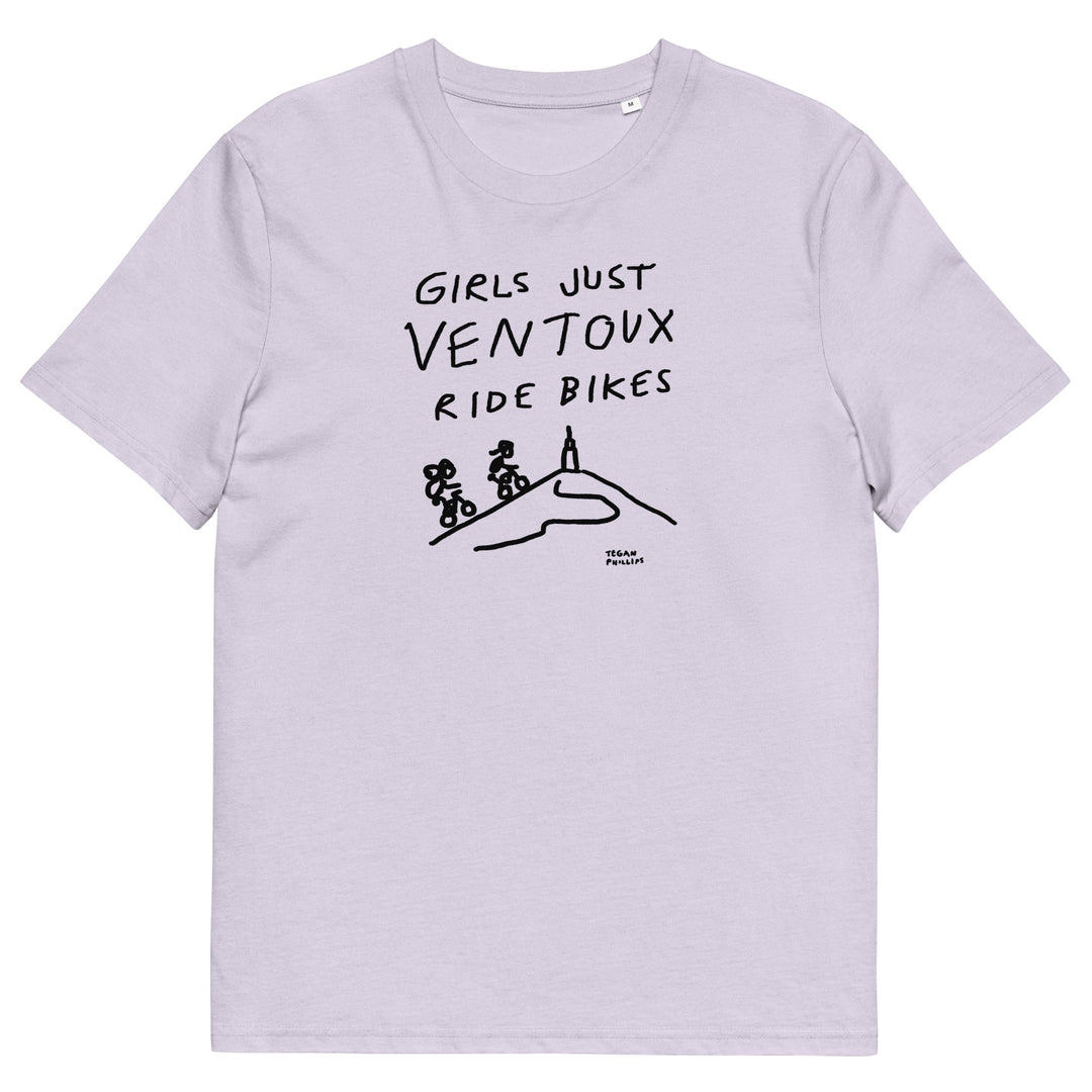 'Girls Just Ventoux Ride Bikes' Femmes Season Unisex Organic Cotton tee - The Fun Shop by Tegan