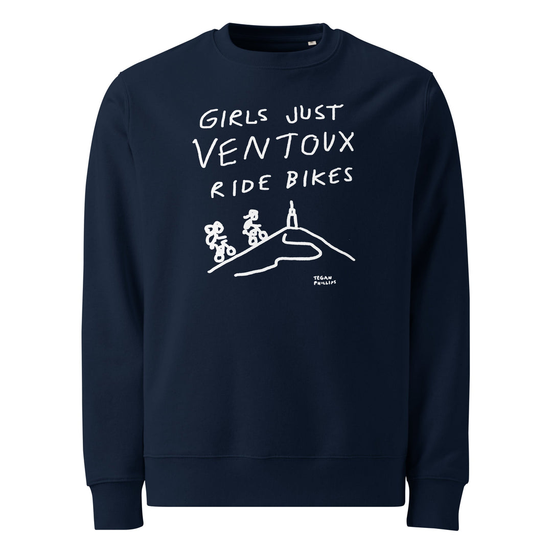 'Girls Just Ventoux Ride Bikes' Femmes Season Unisex organic sweatshirt - The Fun Shop by Tegan