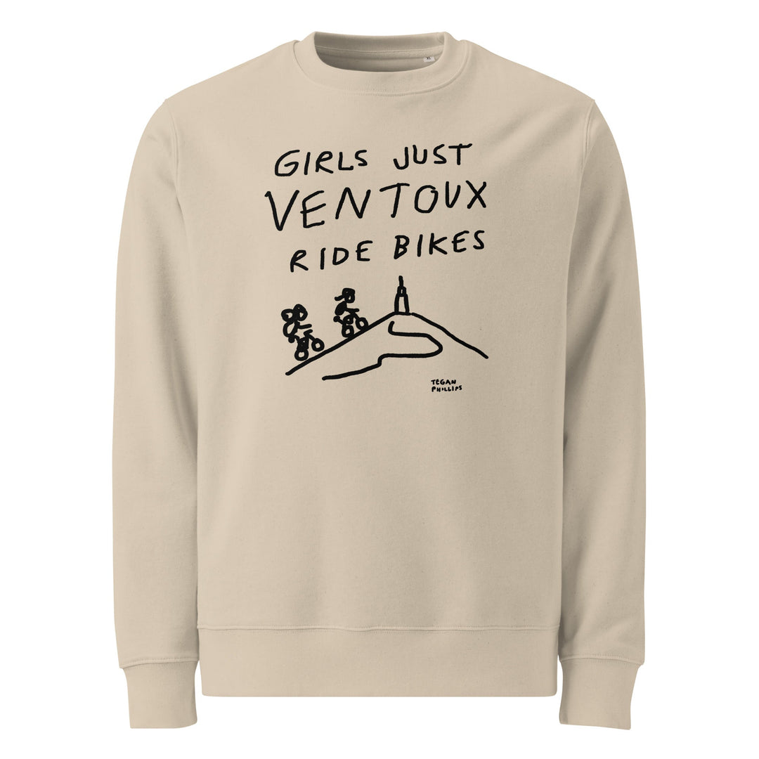 'Girls Just Ventoux Ride Bikes' Femmes Season Unisex organic sweatshirt - The Fun Shop by Tegan