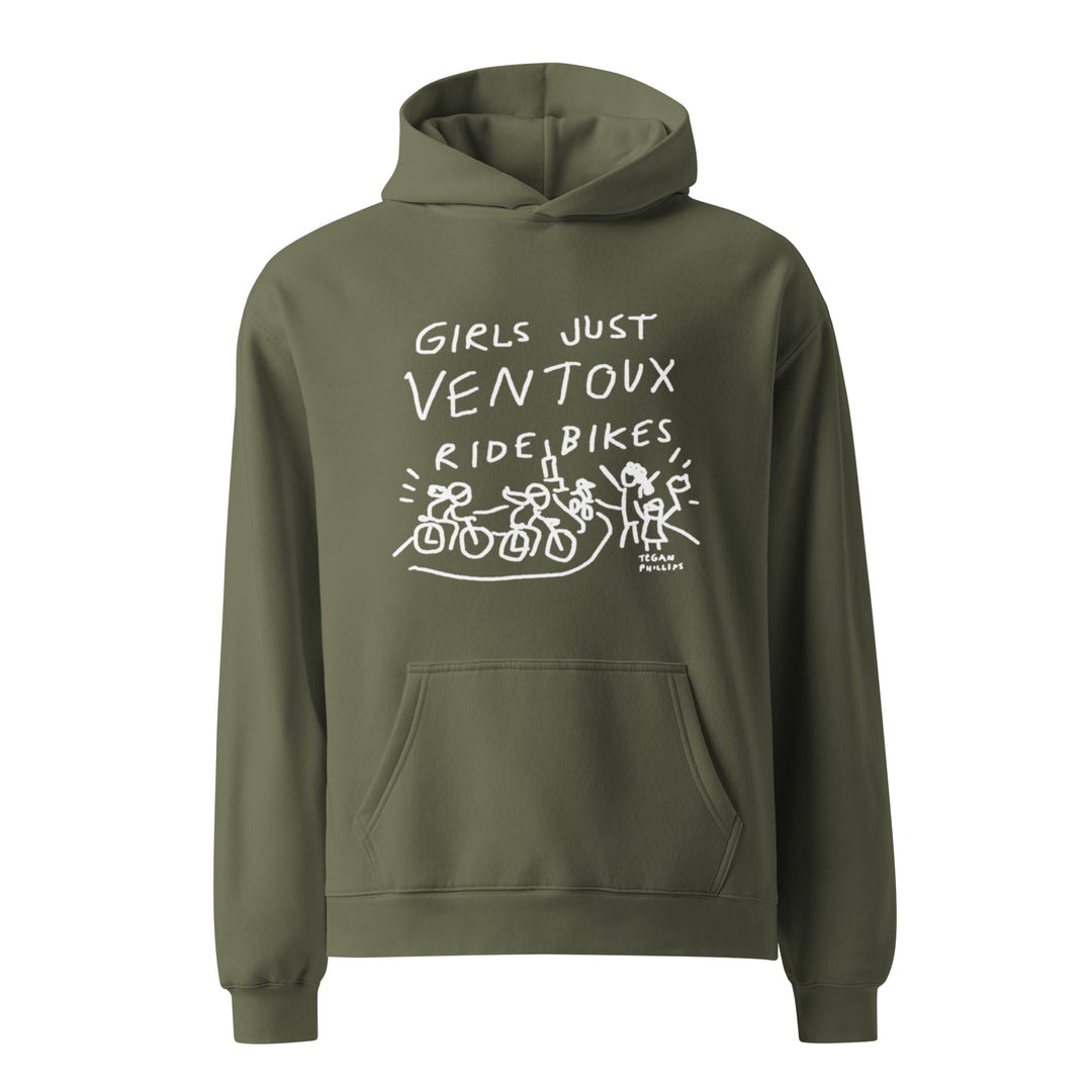 'Girls Just Ventoux Ride Bikes' Femmes Season Unisex oversized hoodie - The Fun Shop by Tegan