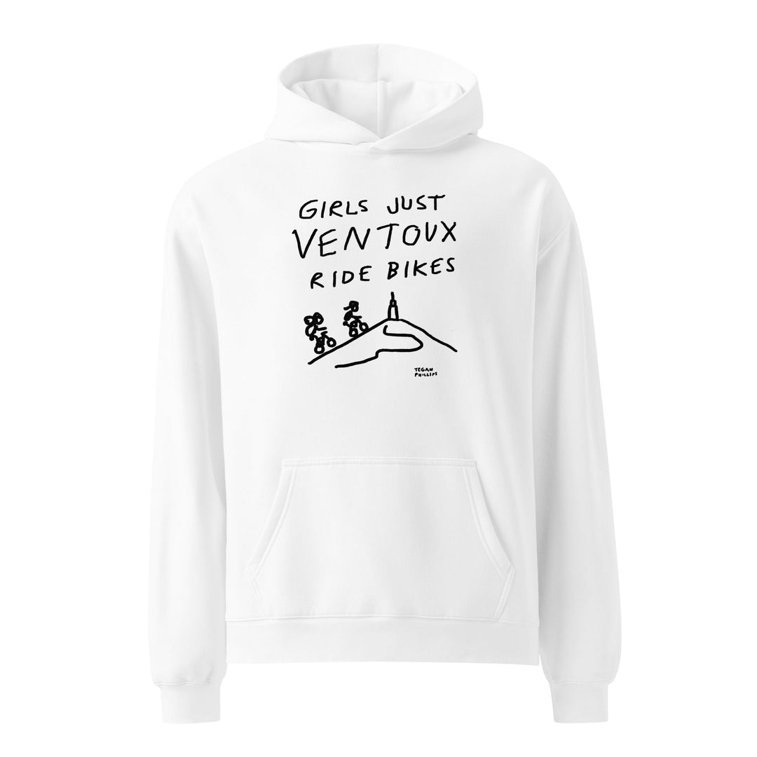 'Girls Just Ventoux Ride Bikes' Femmes Season Unisex oversized hoodie - The Fun Shop by Tegan