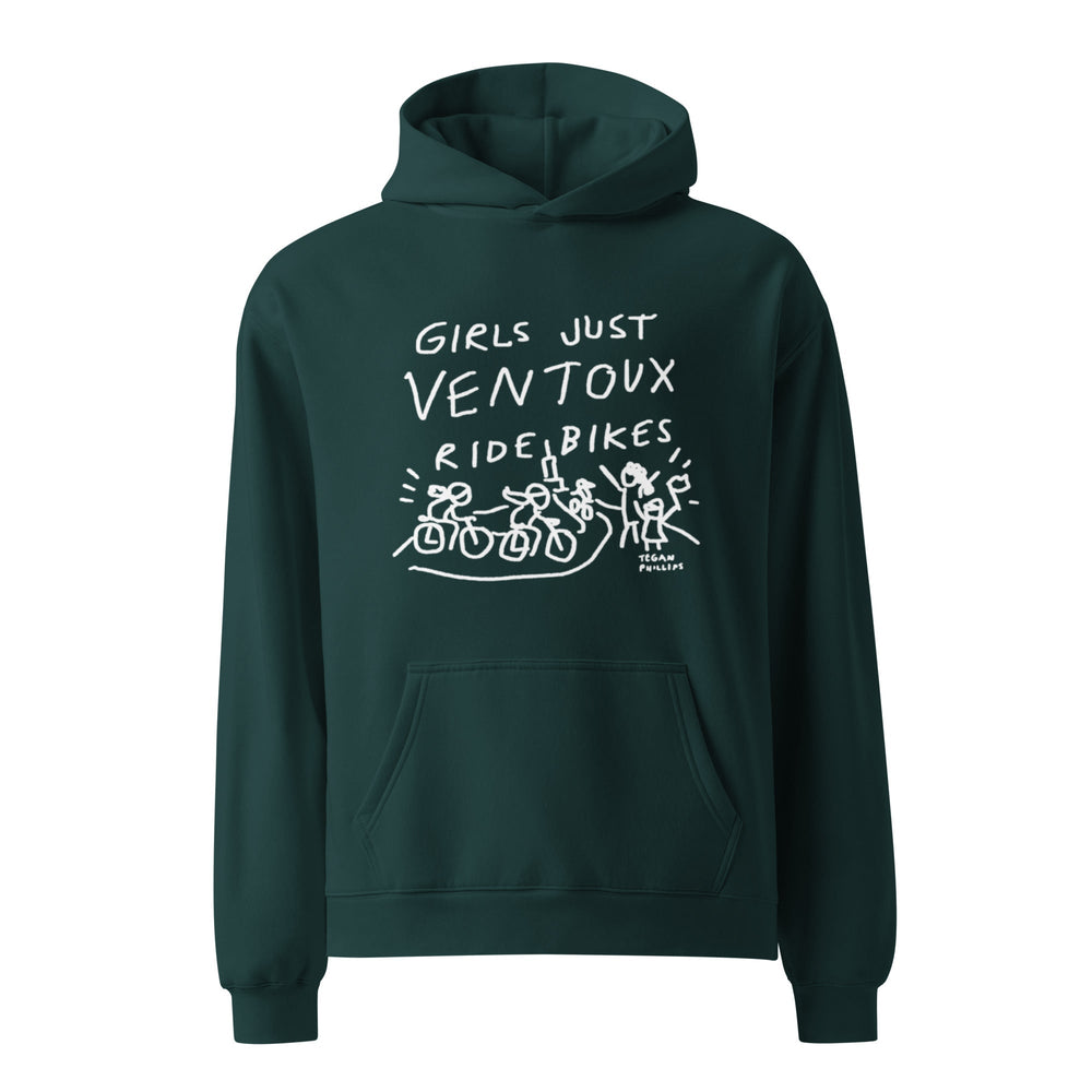 'Girls Just Ventoux Ride Bikes' Femmes Season Unisex oversized hoodie - The Fun Shop by Tegan