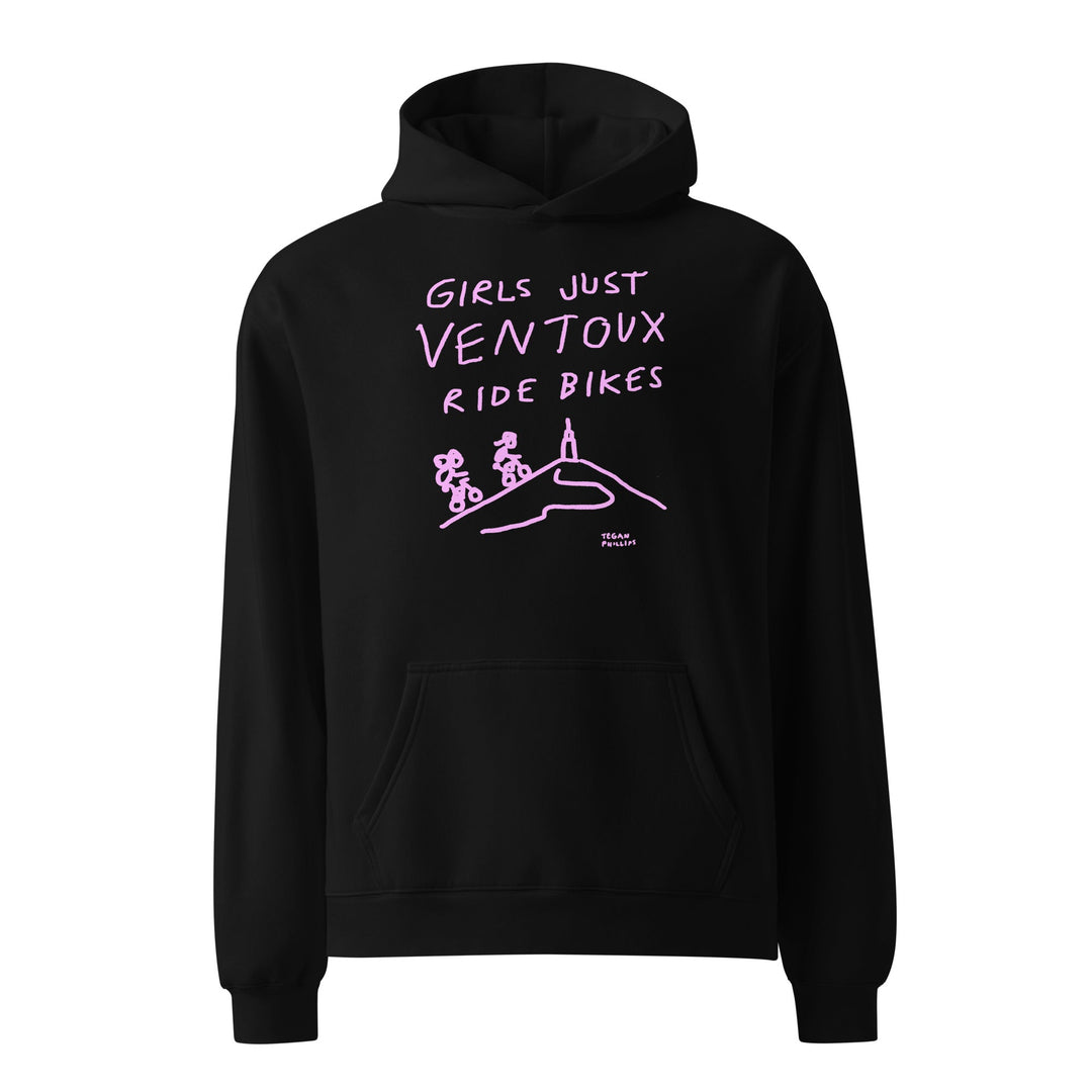 'Girls Just Ventoux Ride Bikes' -light pink- Unisex oversized hoodie - The Fun Shop by Tegan
