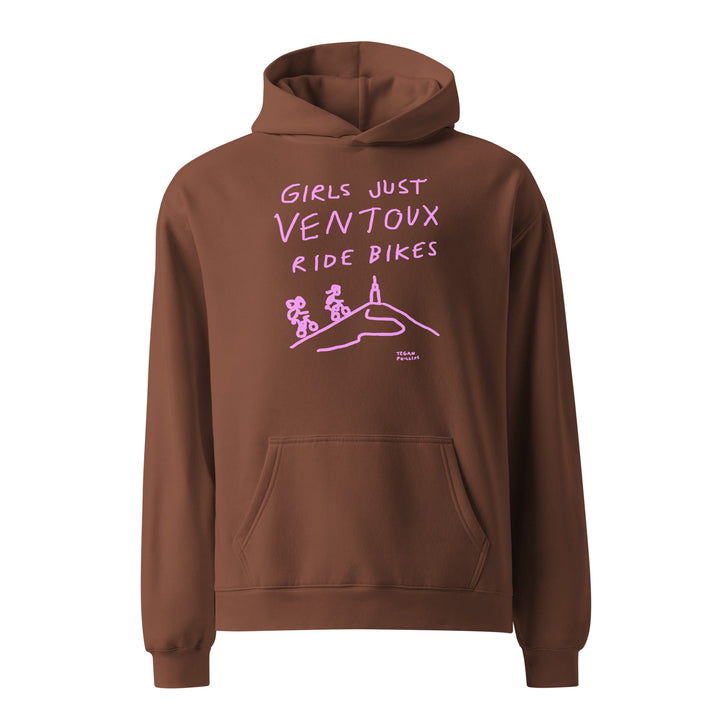 'Girls Just Ventoux Ride Bikes' -light pink- Unisex oversized hoodie - The Fun Shop by Tegan