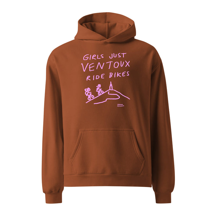 'Girls Just Ventoux Ride Bikes' -light pink- Unisex oversized hoodie - The Fun Shop by Tegan