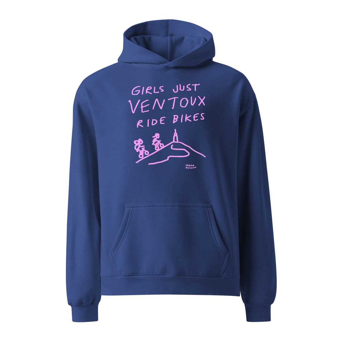 'Girls Just Ventoux Ride Bikes' -light pink- Unisex oversized hoodie - The Fun Shop by Tegan
