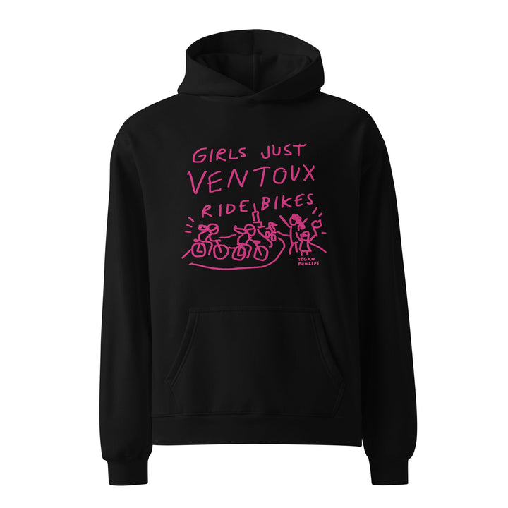 'Girls Just Ventoux Ride Bikes' -Pink- Femmes Season Unisex oversized hoodie - The Fun Shop by Tegan