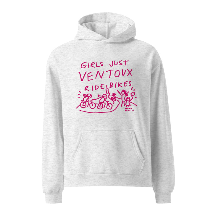 'Girls Just Ventoux Ride Bikes' -Pink- Femmes Season Unisex oversized hoodie - The Fun Shop by Tegan