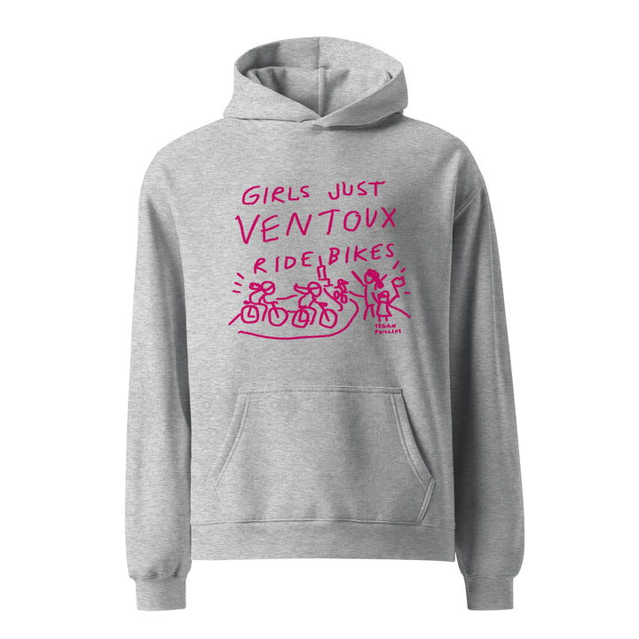 'Girls Just Ventoux Ride Bikes' -Pink- Femmes Season Unisex oversized hoodie - The Fun Shop by Tegan