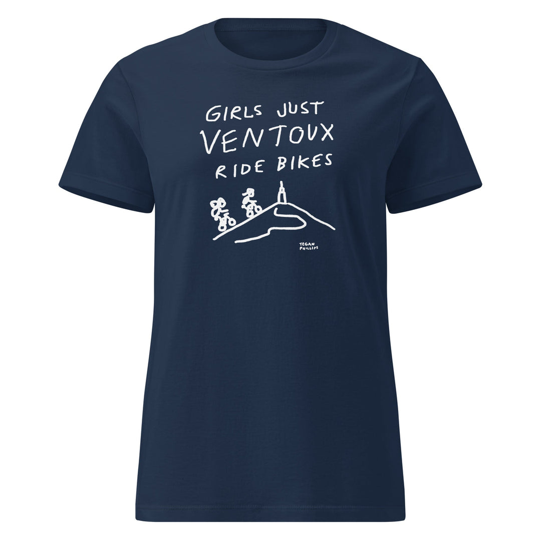 'Girls Just Ventoux Ride Bikes' Season of the Femmes Women’s Fitted tee - The Fun Shop by Tegan