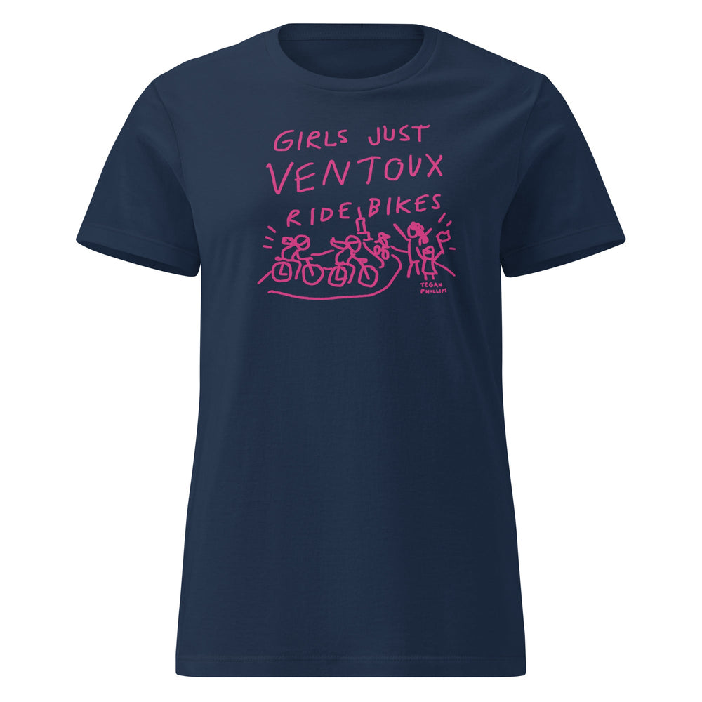 'Girls Just Ventoux Ride Bikes' Season of the Femmes Women’s Fitted tee - The Fun Shop by Tegan