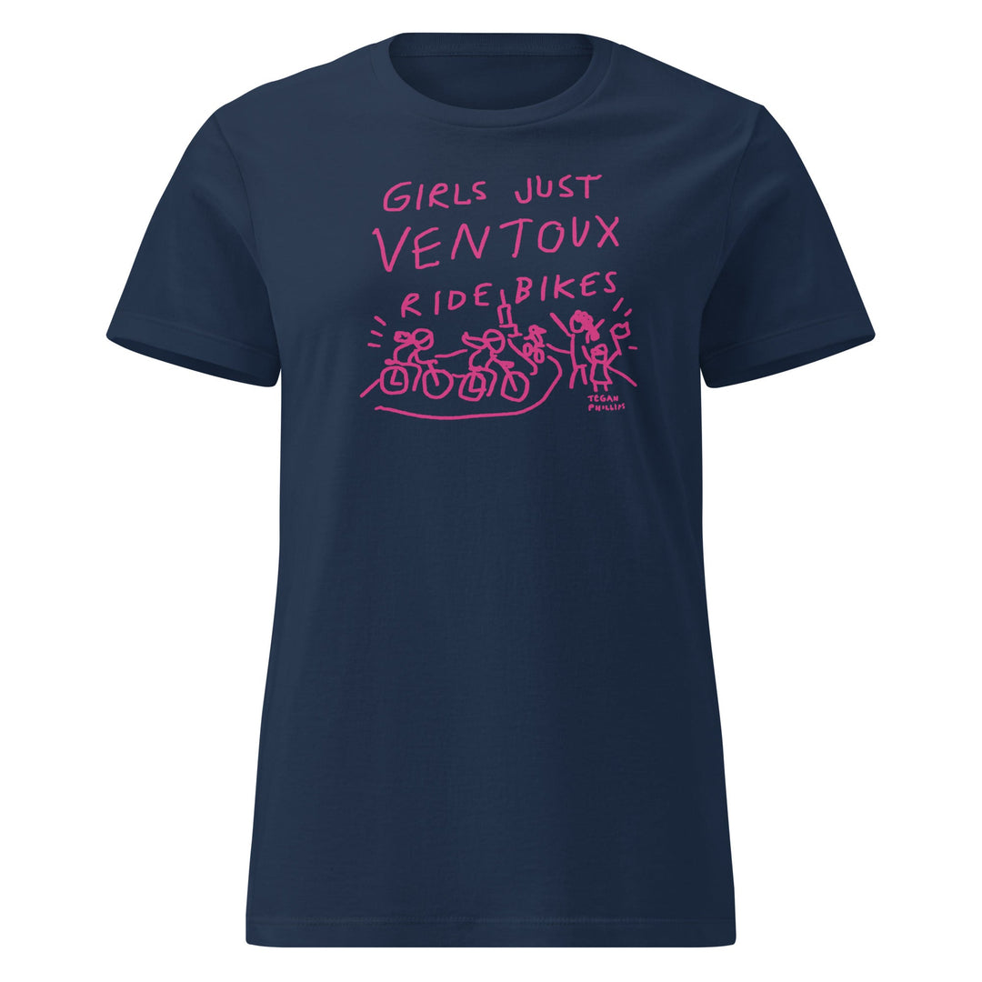'Girls Just Ventoux Ride Bikes' Season of the Femmes Women’s Fitted tee - The Fun Shop by Tegan