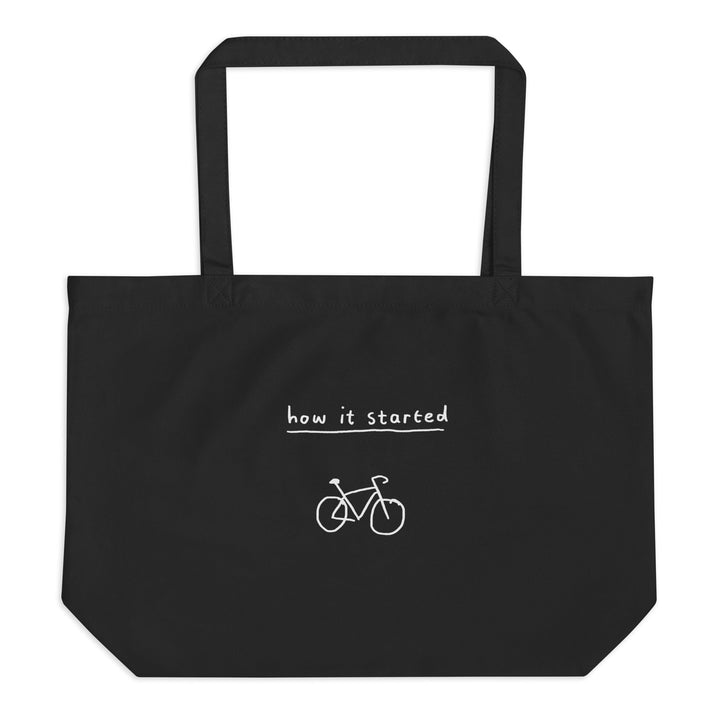 'How It Started' Front/Back Large organic tote bag - The Fun Shop by Tegan