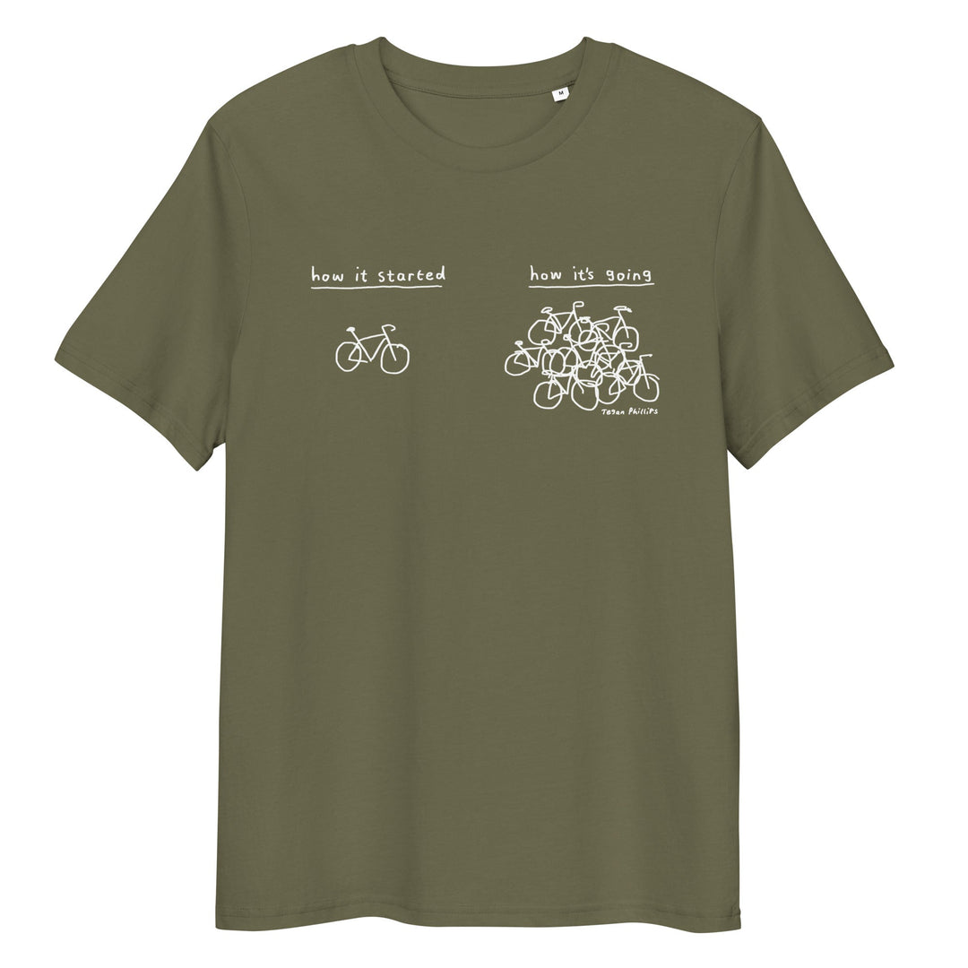 'How It Started' Unisex organic ribbed neck tee - The Fun Shop by Tegan