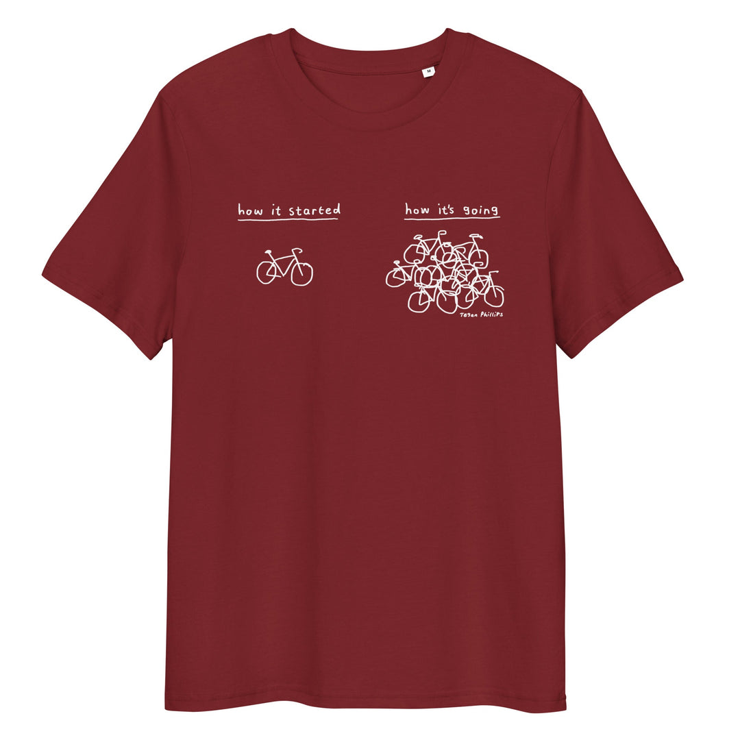 'How It Started' Unisex organic ribbed neck tee - The Fun Shop by Tegan