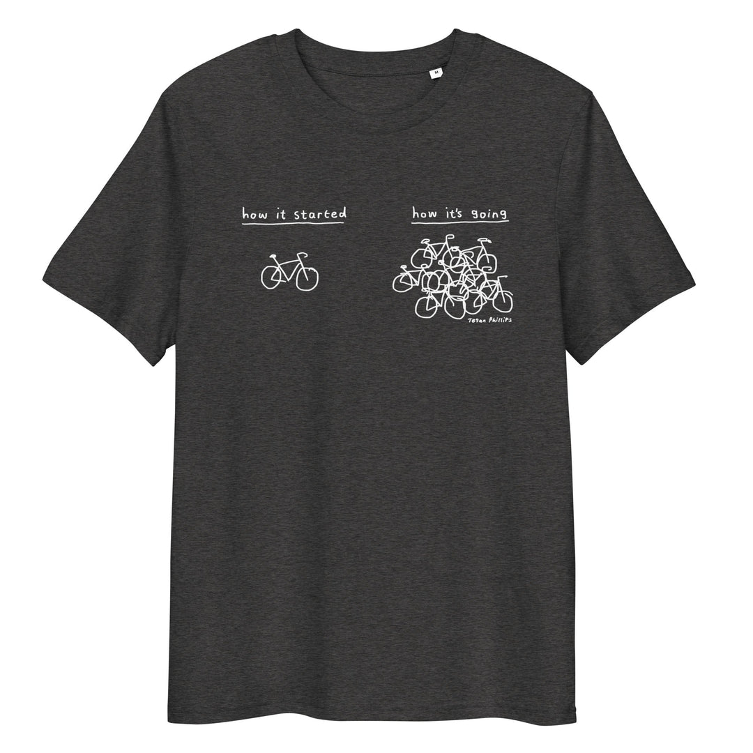 'How It Started' Unisex organic ribbed neck tee - The Fun Shop by Tegan