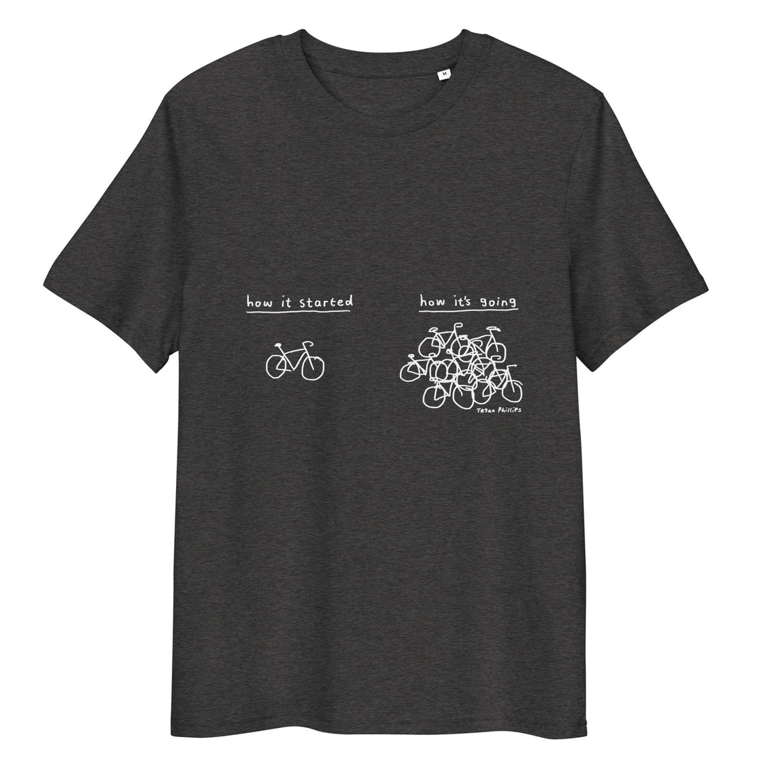 'How It Started' Unisex organic ribbed neck tee - The Fun Shop by Tegan