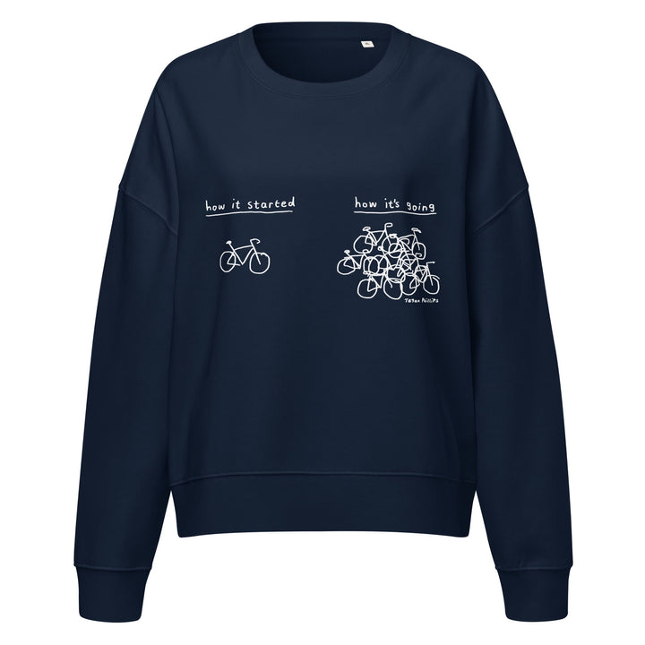 'How it started' Women’s organic crew neck sweatshirt - The Fun Shop by Tegan