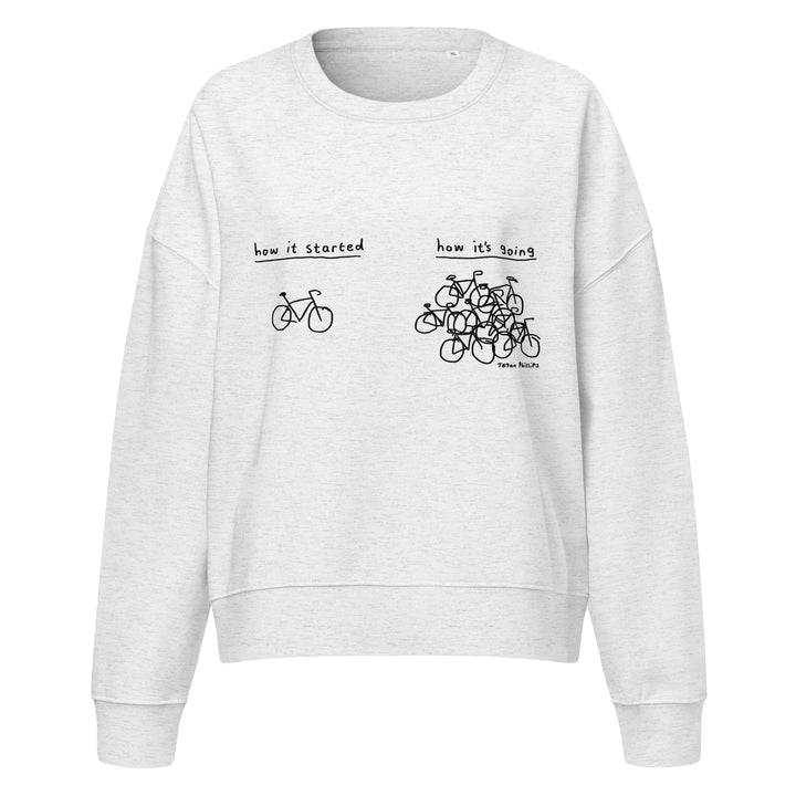 'How it started' Women’s organic crew neck sweatshirt - The Fun Shop by Tegan