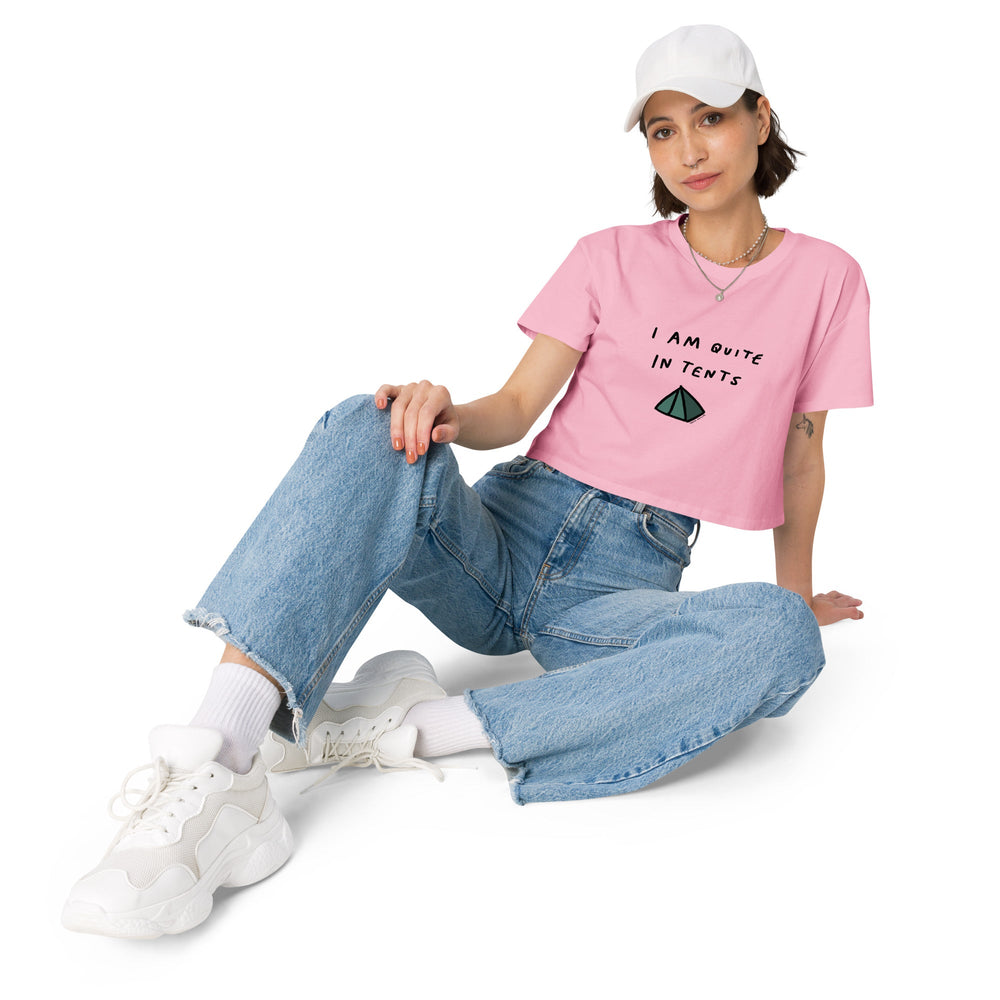 'I Am Quite In Tents' Crop Tee - THE FUN SHOP by Tegan
