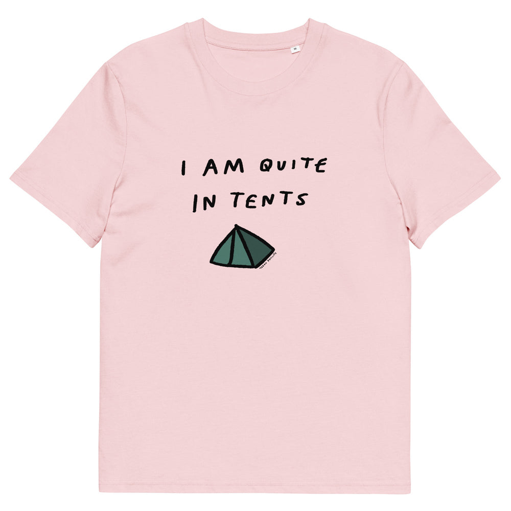 'I Am Quite In Tents' Organic Cotton Tee - THE FUN SHOP by Tegan