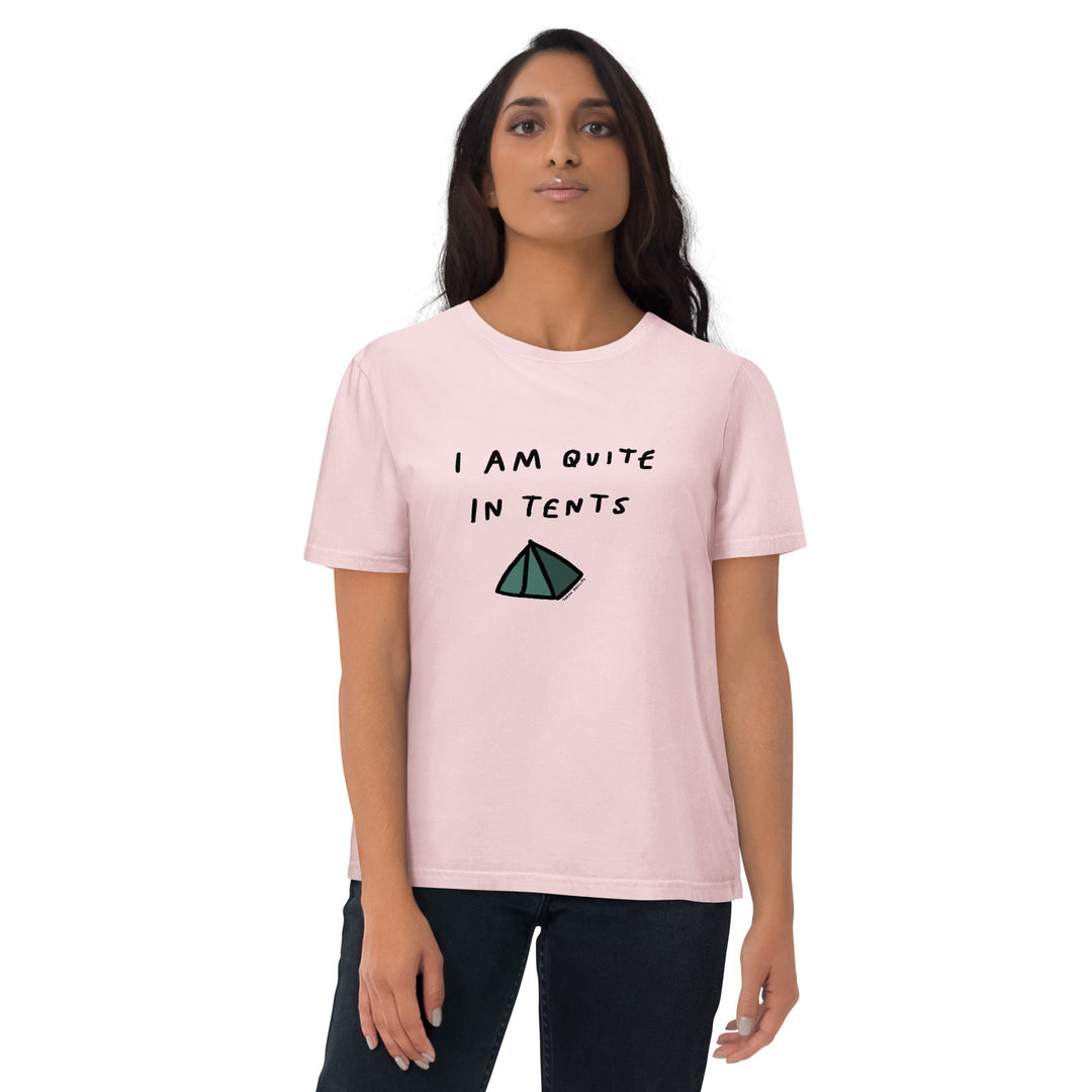 'I Am Quite In Tents' Organic Cotton Tee - THE FUN SHOP by Tegan