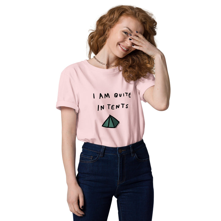 'I Am Quite In Tents' Organic Cotton Tee - THE FUN SHOP by Tegan
