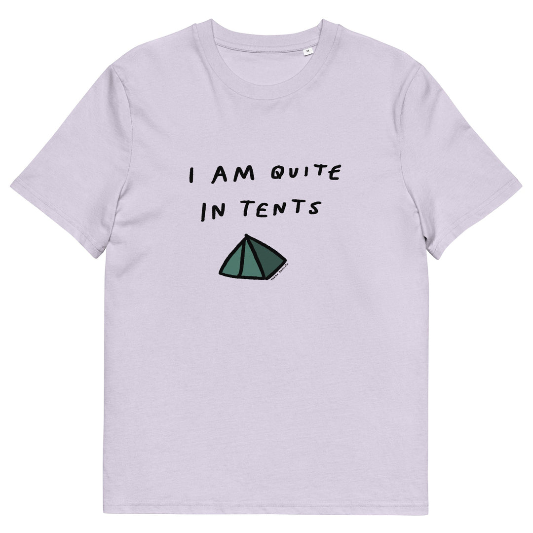 'I Am Quite In Tents' Organic Cotton Tee - THE FUN SHOP by Tegan