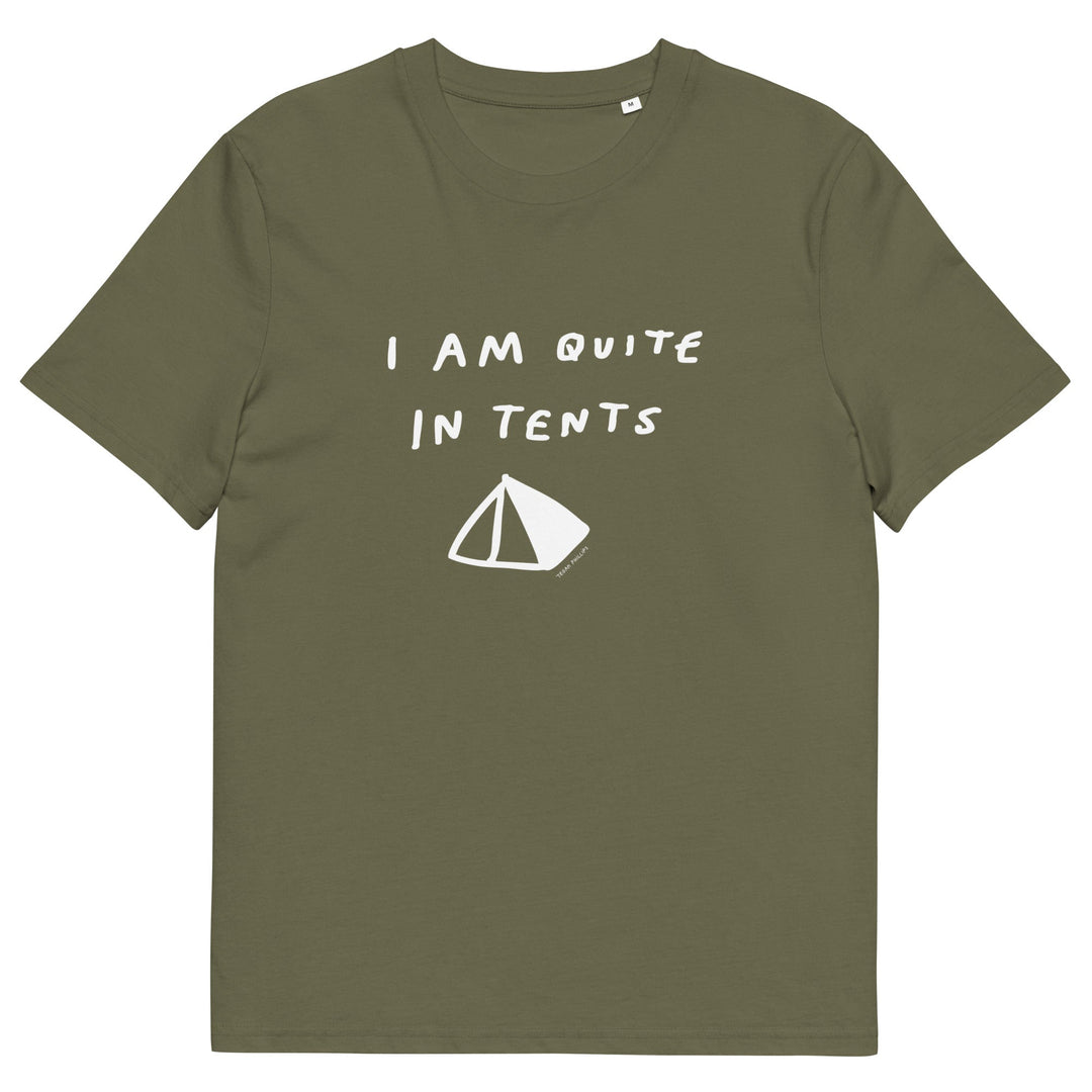 'I Am Quite In Tents' Organic Cotton Tee - THE FUN SHOP by Tegan
