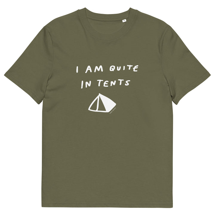 'I Am Quite In Tents' Organic Cotton Tee - THE FUN SHOP by Tegan