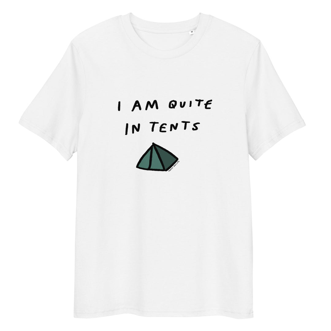 'I Am Quite In Tents' Organic Cotton Tee USA - THE FUN SHOP by Tegan