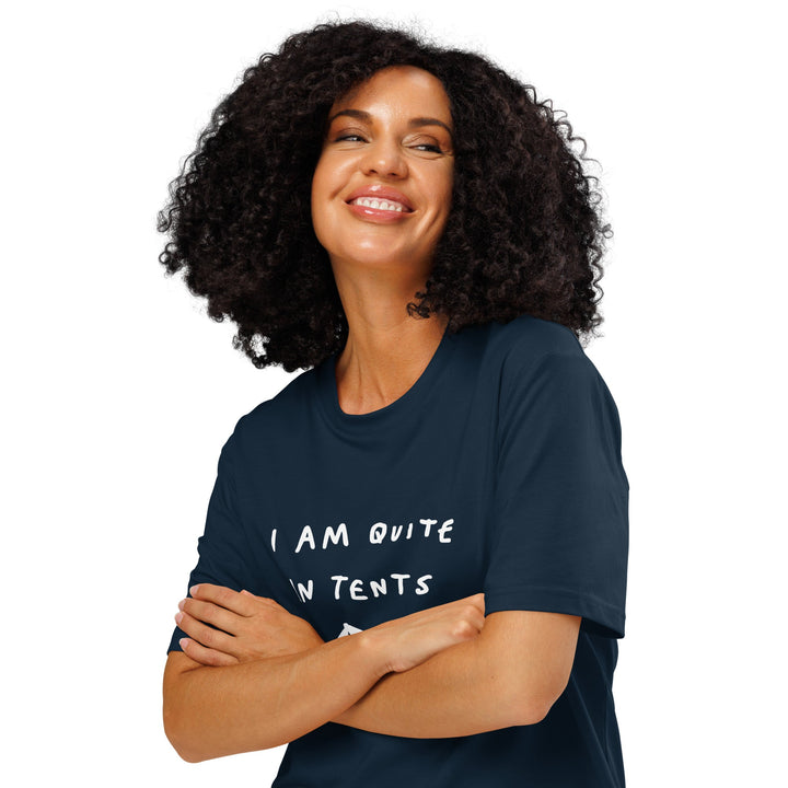 'I Am Quite In Tents' Organic Cotton Tee USA - THE FUN SHOP by Tegan